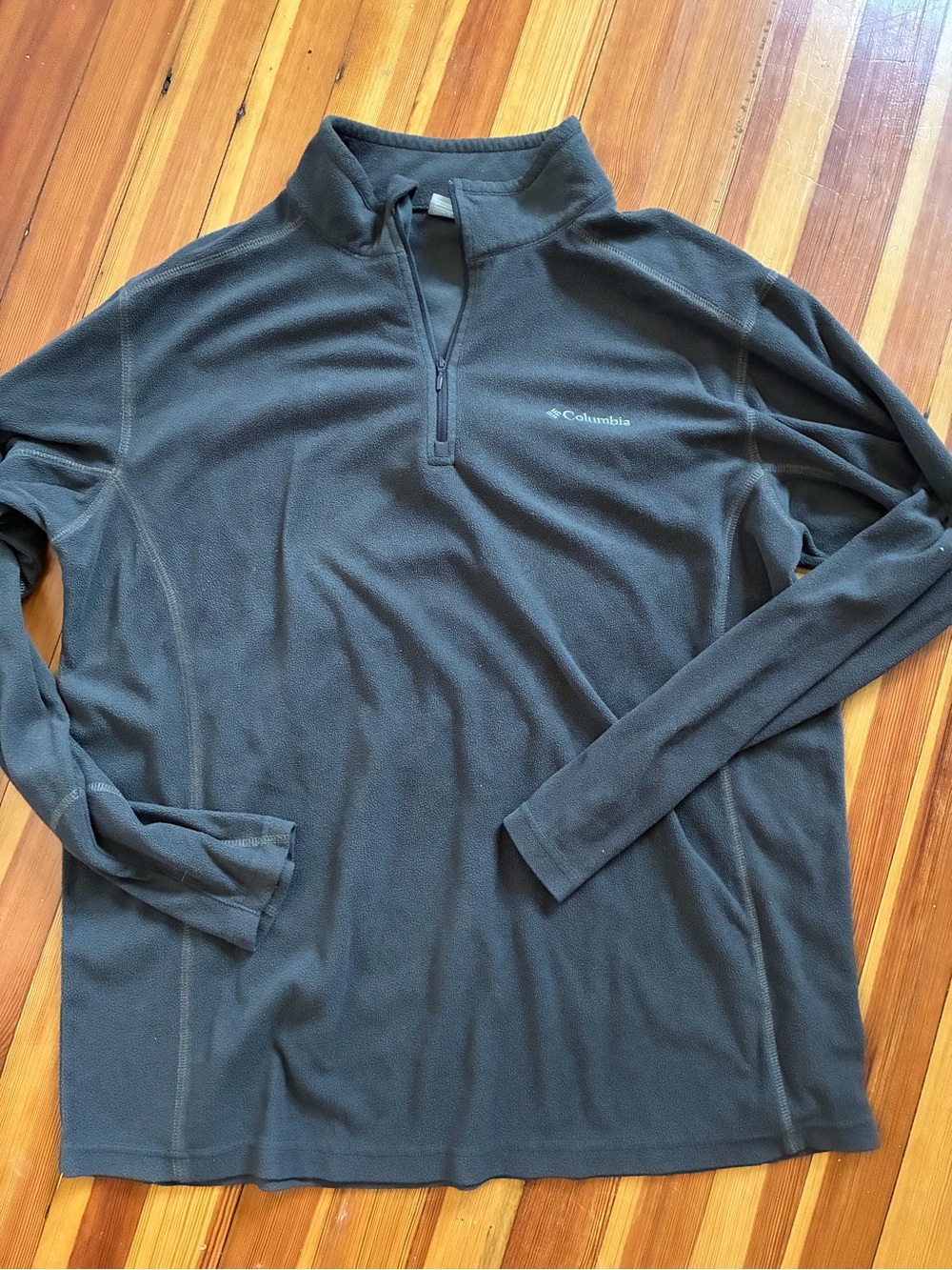 Columbia Men's Quarter-Zip Fleece Pullover - Brown size Xl